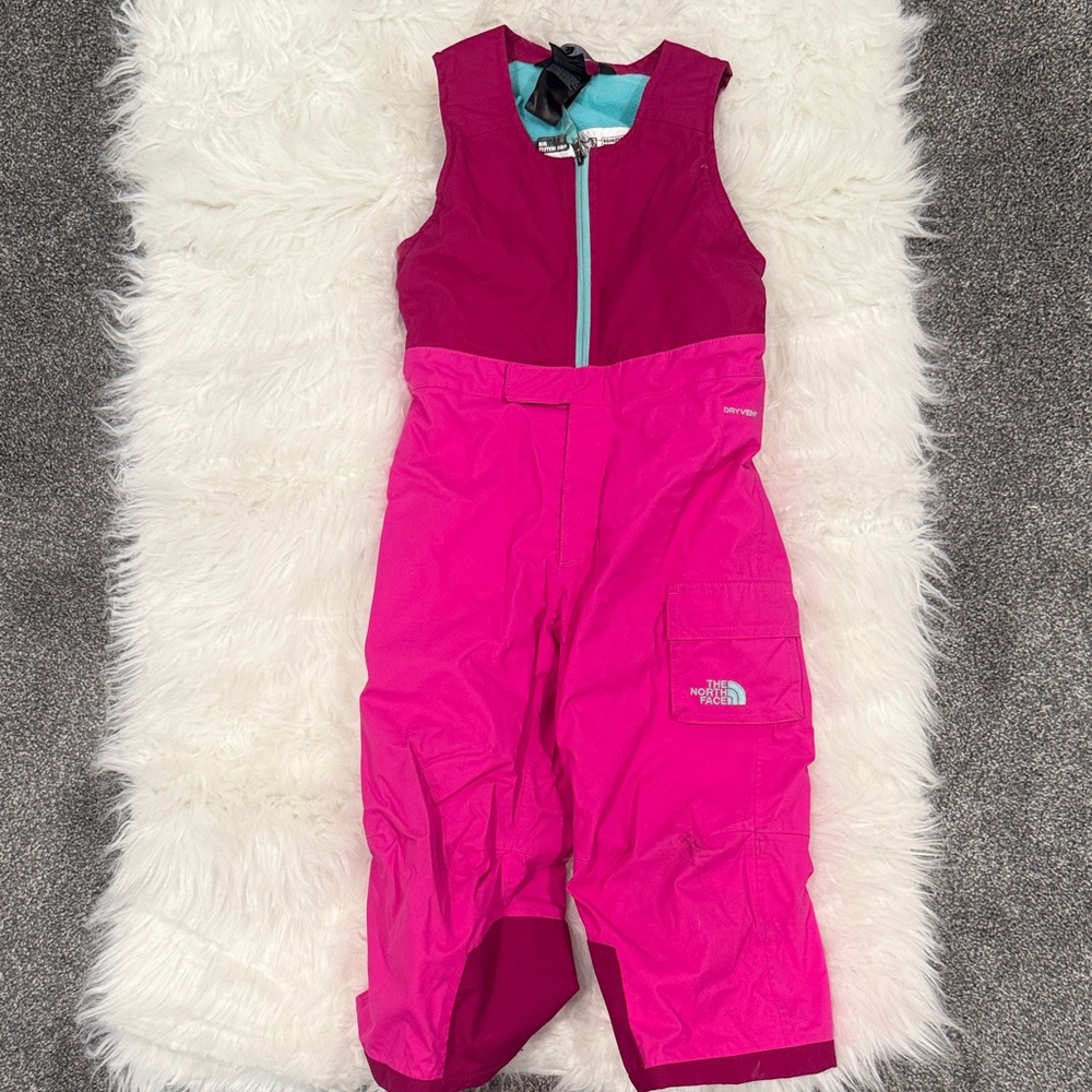 EUC The North Face Fuchsia and Maroon Snowsuit Snowpants ski pants